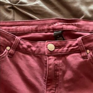Burgundy Super  Stretch  Skinny Jeans